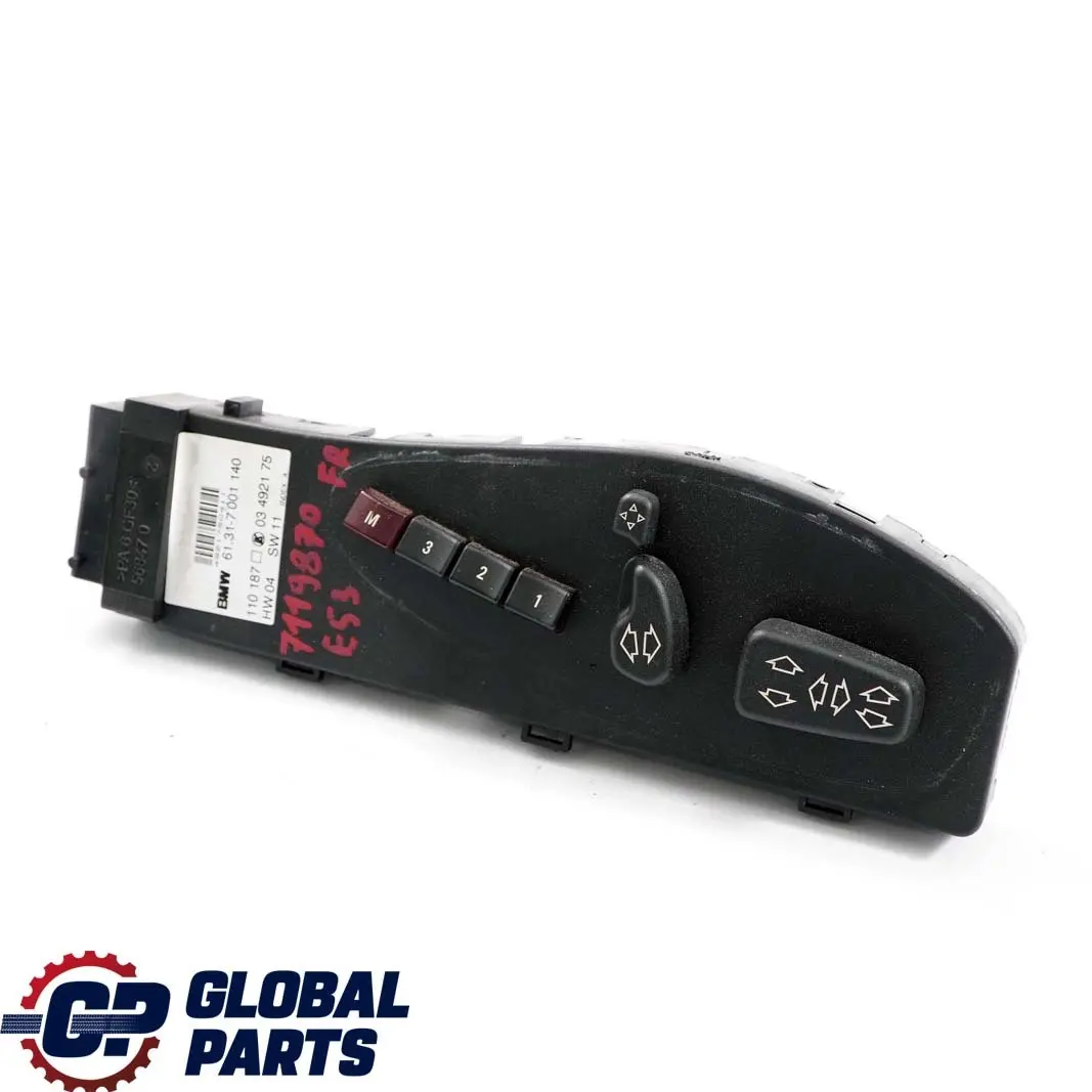 BMW X5 Series E53 Actuation Unit Panel Seat Front Right Switch O/S - SKU rhd-7119870 - Part number 7119870