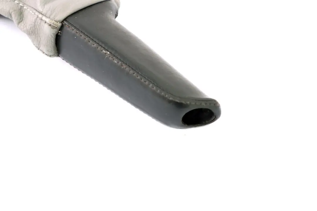 BMW 5 Series E60 E61 LCI Grey Leather Handbrake Lever Cover Part - SKU rhd-7121032-1 - Part number 7121032