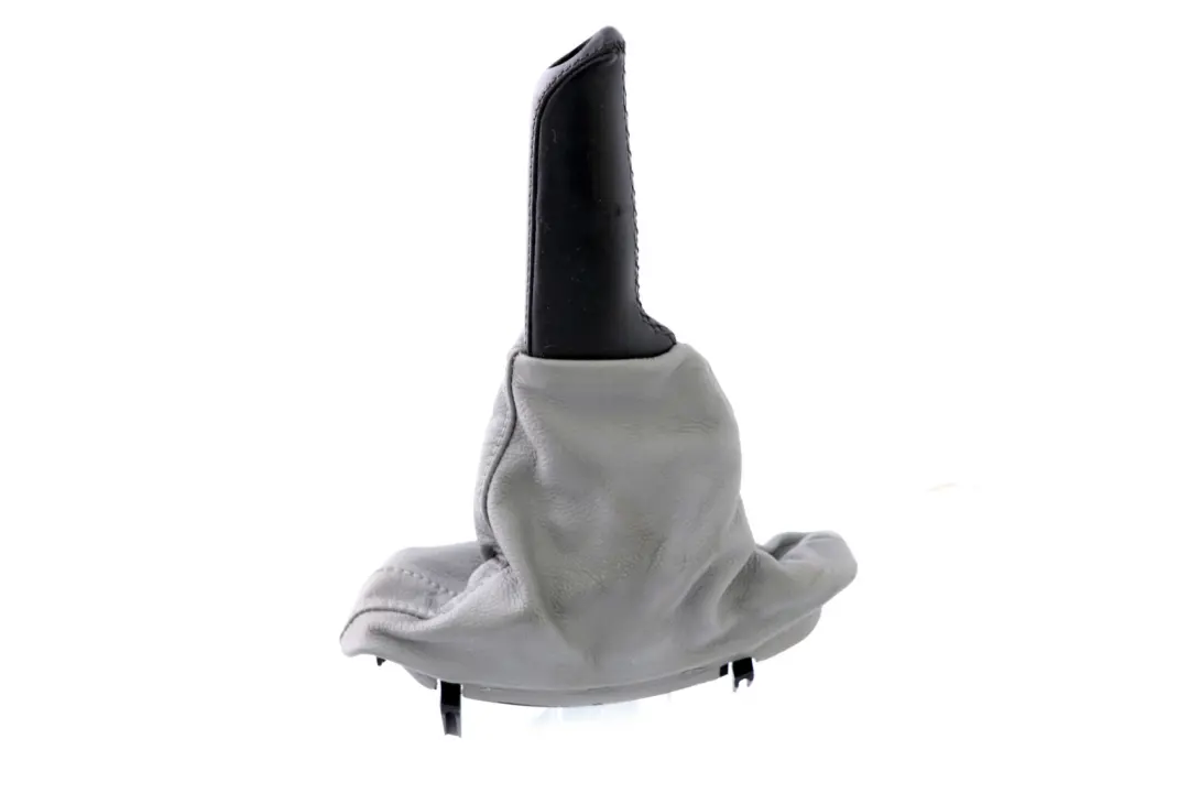 Grey Leather Handbrake Lever Cover Part to BMW 5 Series E60 E61 LCI with Part number 7121032 BMW 5 Series E60 E61 LCI Grey Leather Handbrake Lever Cover Part - SKU rhd-7121032-1 - Part number 7121032