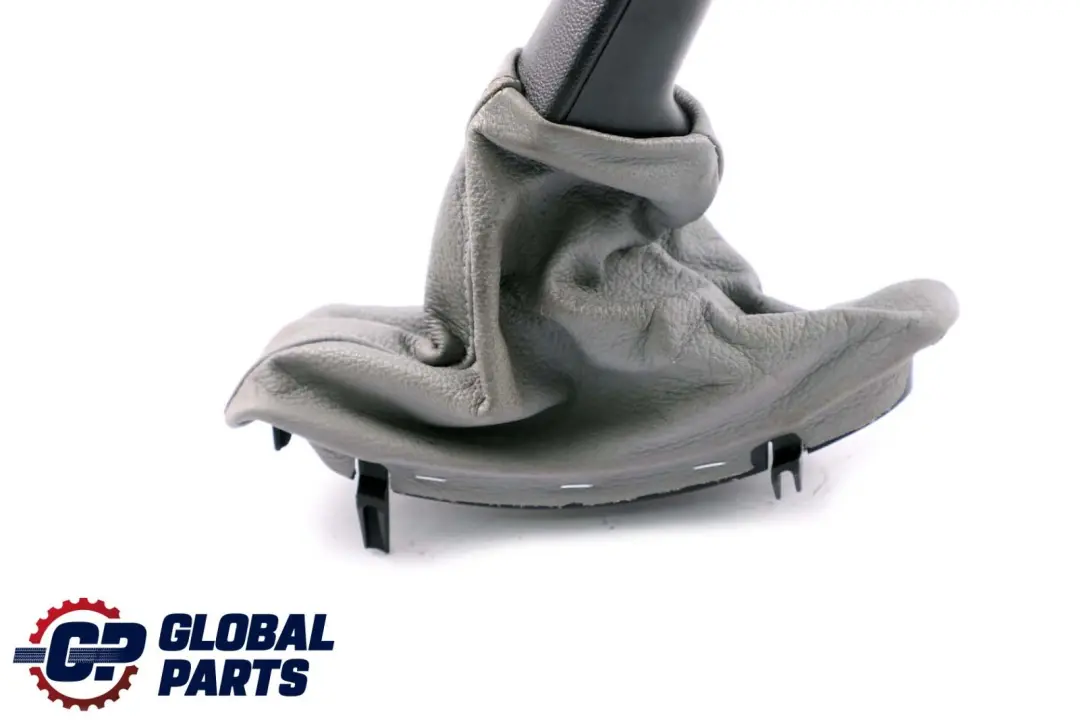Grey Leather Handbrake Lever Cover Part to BMW 5 Series E60 E61 LCI with Part number 7121032 BMW 5 Series E60 E61 LCI Grey Leather Handbrake Lever Cover Part - SKU rhd-7121032 - Part number 7121032