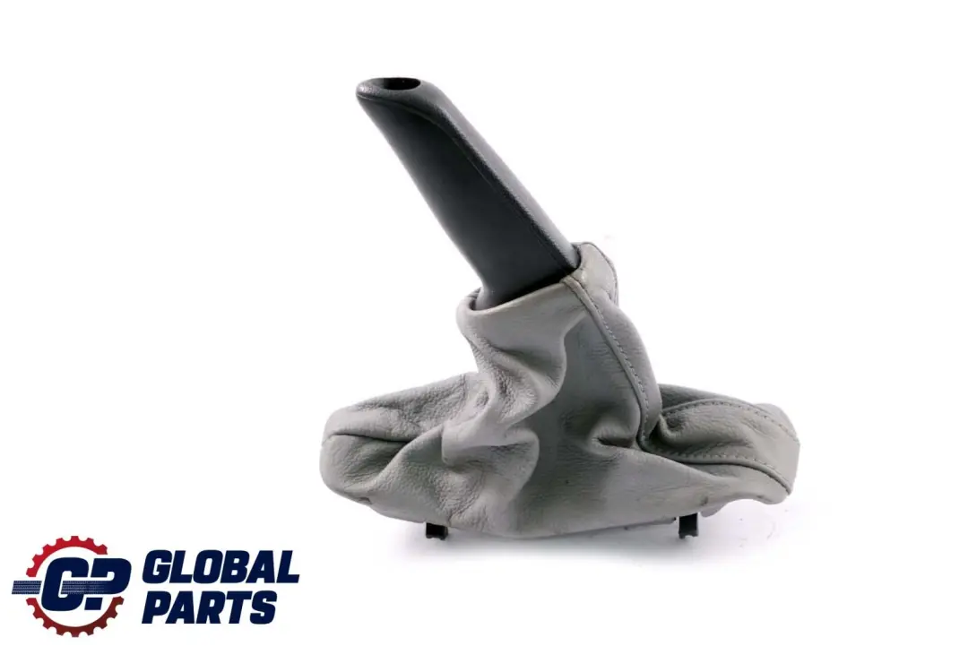 Grey Leather Handbrake Lever Cover Part to BMW 5 Series E60 E61 LCI with Part number 7121032 BMW 5 Series E60 E61 LCI Grey Leather Handbrake Lever Cover Part - SKU rhd-7121032 - Part number 7121032