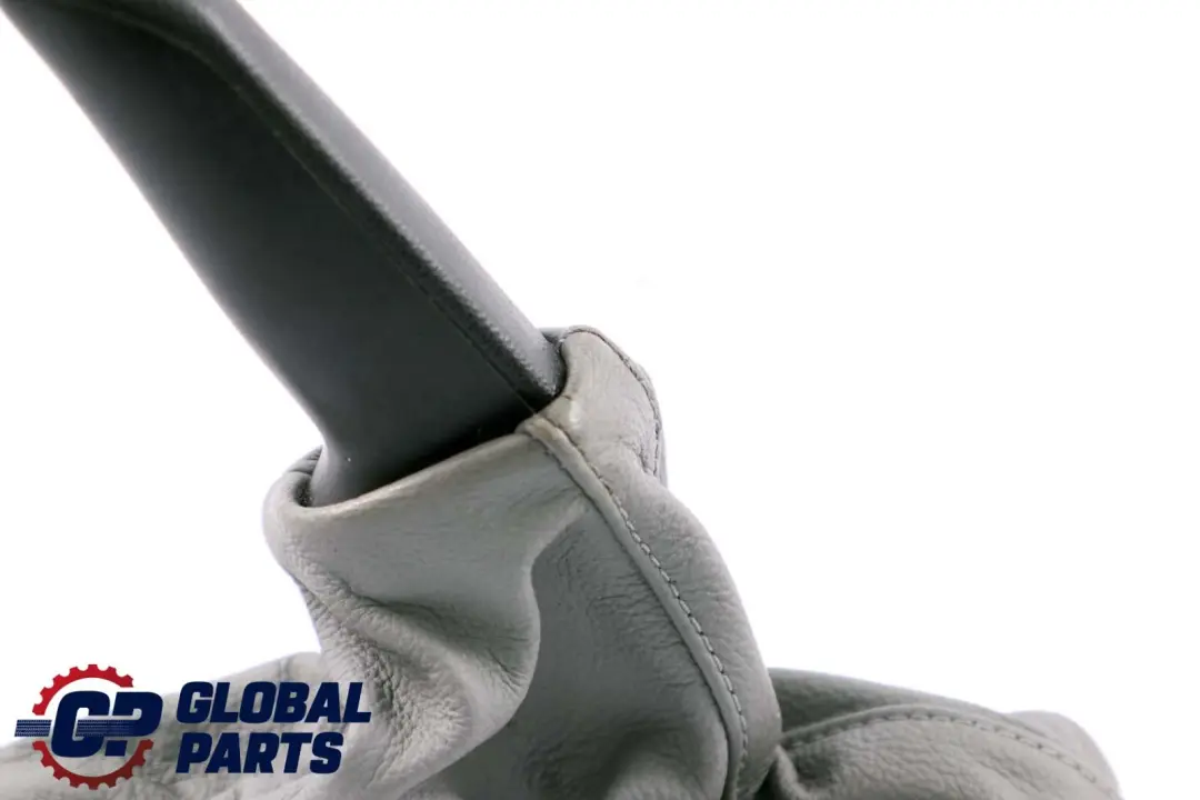 Grey Leather Handbrake Lever Cover Part to BMW 5 Series E60 E61 LCI with Part number 7121032 BMW 5 Series E60 E61 LCI Grey Leather Handbrake Lever Cover Part - SKU rhd-7121032 - Part number 7121032