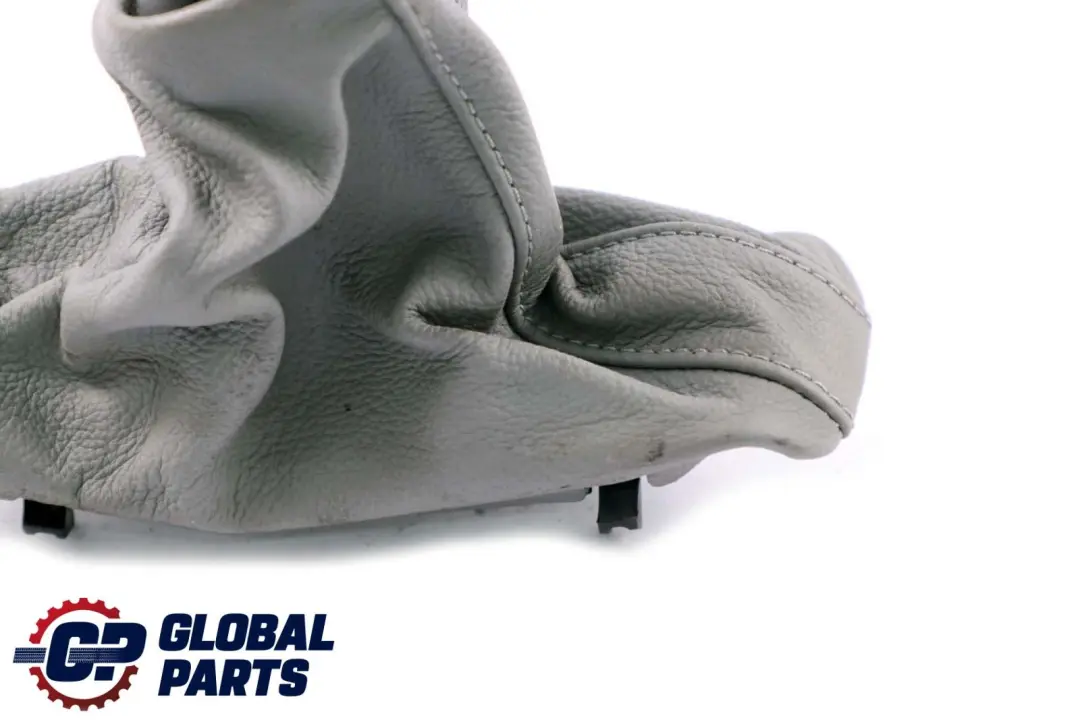 Grey Leather Handbrake Lever Cover Part to BMW 5 Series E60 E61 LCI with Part number 7121032 BMW 5 Series E60 E61 LCI Grey Leather Handbrake Lever Cover Part - SKU rhd-7121032 - Part number 7121032