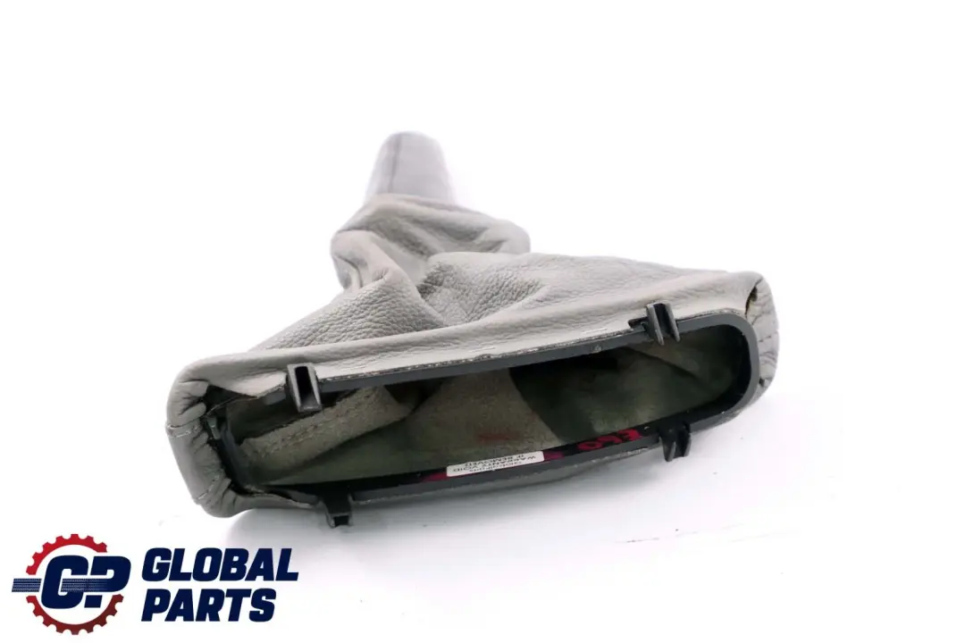 BMW 5 Series E60 E61 LCI Grey Leather Handbrake Lever Cover Part - SKU rhd-7121032 - Part number 7121032