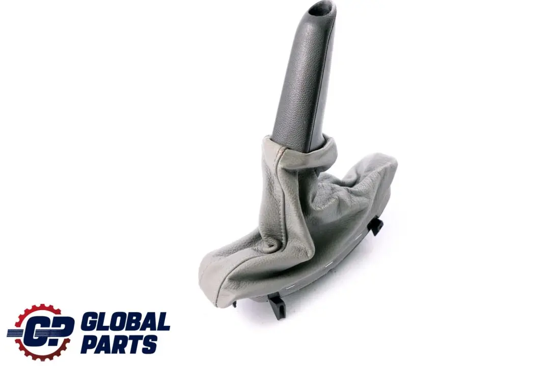 Grey Leather Handbrake Lever Cover Part to BMW 5 Series E60 E61 LCI with Part number 7121032 BMW 5 Series E60 E61 LCI Grey Leather Handbrake Lever Cover Part - SKU rhd-7121032 - Part number 7121032