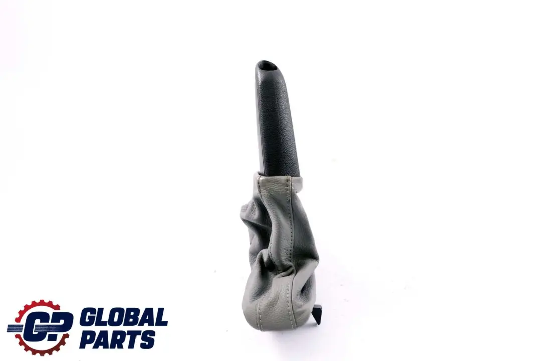 Grey Leather Handbrake Lever Cover Part to BMW 5 Series E60 E61 LCI with Part number 7121032 BMW 5 Series E60 E61 LCI Grey Leather Handbrake Lever Cover Part - SKU rhd-7121032 - Part number 7121032