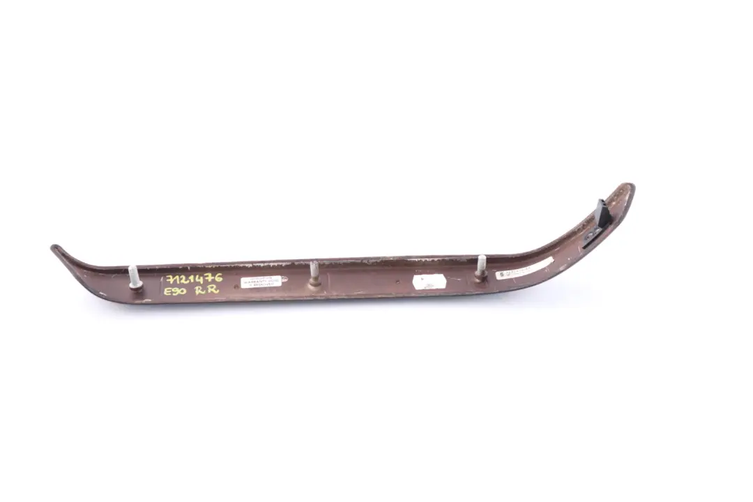 BMW 3 Series E90 E91 Trim Door Strip Rear Right O/S Wood Burr Walnut - SKU 7121476 - Part number 7121476
