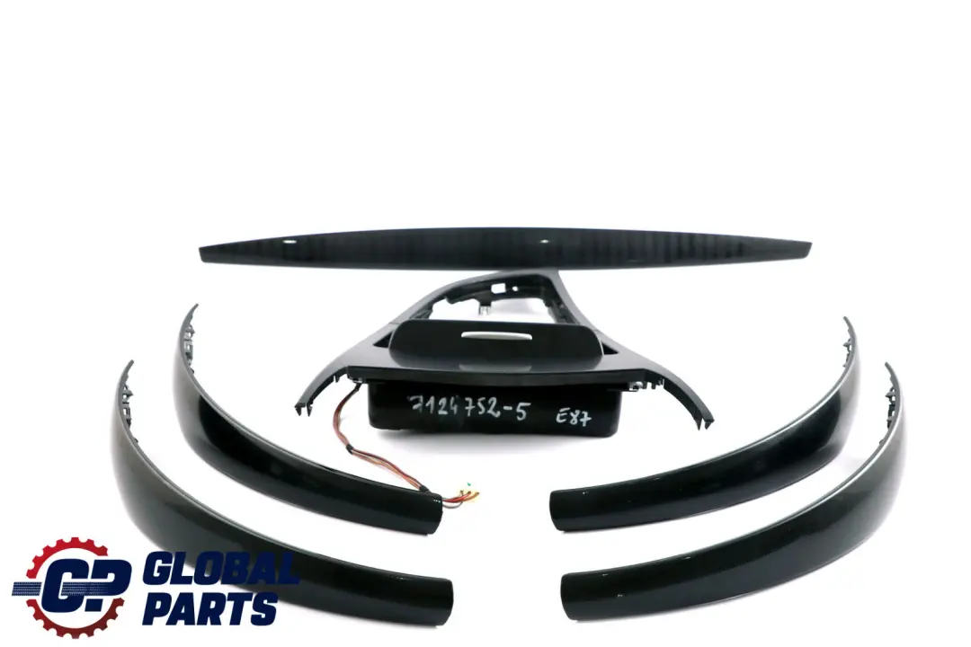Gomera Black Interior Trim Set Ashtray Dashboard Dash Strip to BMW 1 Series E87 with Part number 7124752 BMW 1 Series E87 Gomera Black Interior Trim Set Ashtray Dashboard Dash Strip - SKU rhd-7124752-5 - Part number 7124752