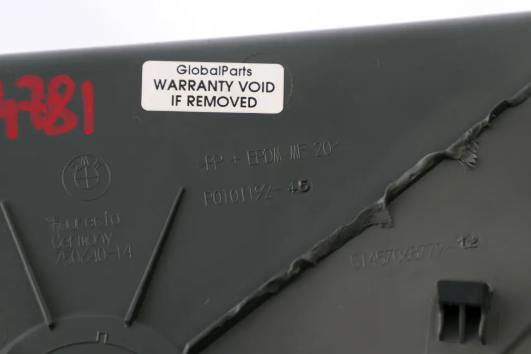 BMW 1 Series E87 Cover Dashboard Left N/S Grey Alaska Grau 7068779 - SKU rhd-7124781 - Part number 51457124781
