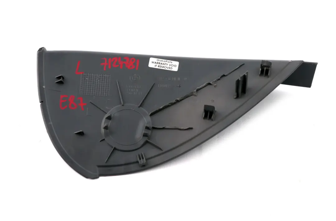 BMW 1 Series E87 Cover Dashboard Left N/S Grey Alaska Grau 7068779 - SKU rhd-7124781 - Part number 51457124781