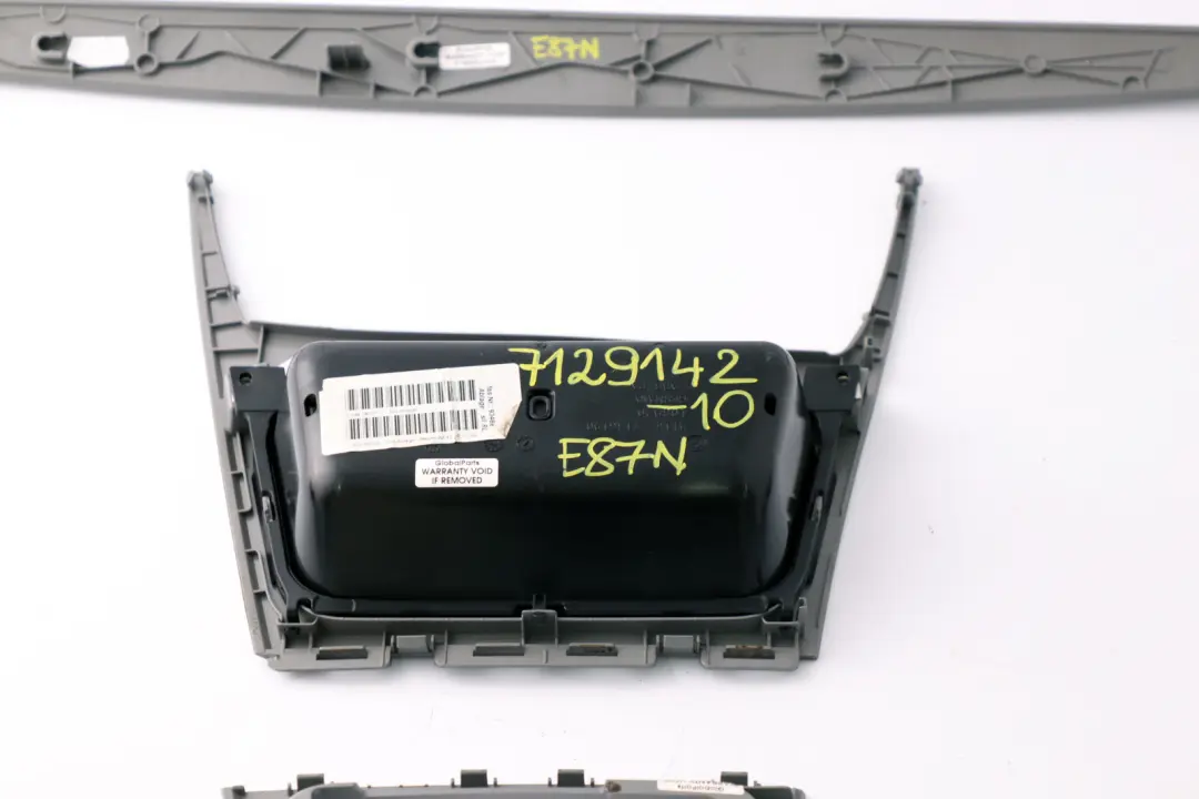 BMW 1 Series E87 LCI Silver Decor Trim Set Dash Dashboard Ashtray Titan Matt - SKU rhd-7129142-10 - Part number 7129142