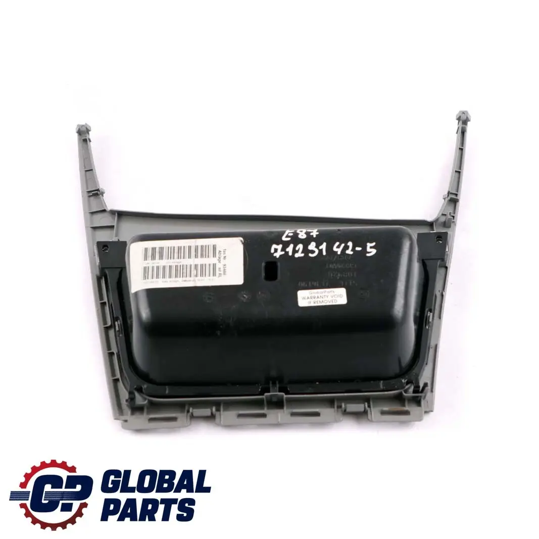 Console Storage Finisher Trim Tray Decor Front Titan Silver to BMW 1 E81 E87 5 with Part number 7129142 BMW 1 E81 E87 5 Console Storage Finisher Trim Tray Decor Front Titan Silver - SKU rhd-7129142-5 - Part number 7129142