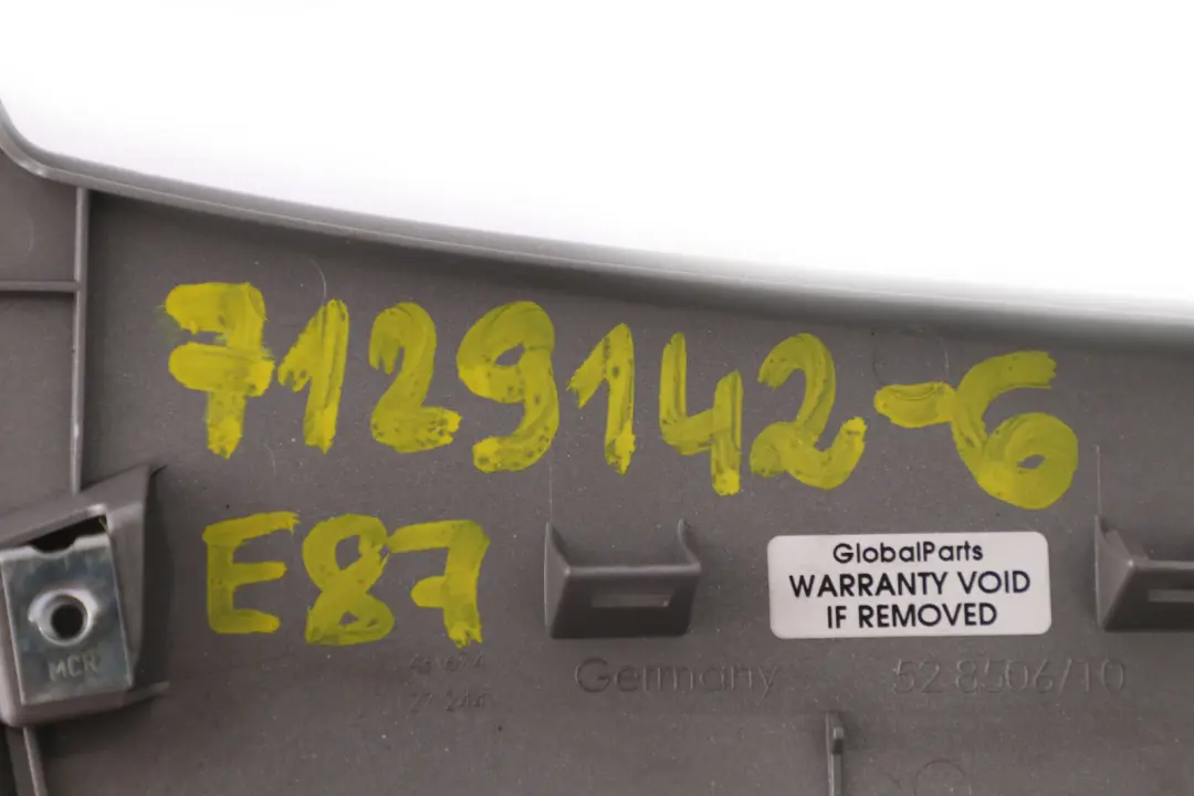 Ashtray Finisher Trim Tray Decor Silver Front to BMW 1 Series 6 E81 E87 with Part number 7129142 BMW 1 Series 6 E81 E87 Ashtray Finisher Trim Tray Decor Silver Front - SKU rhd-7129142-6 - Part number 7129142