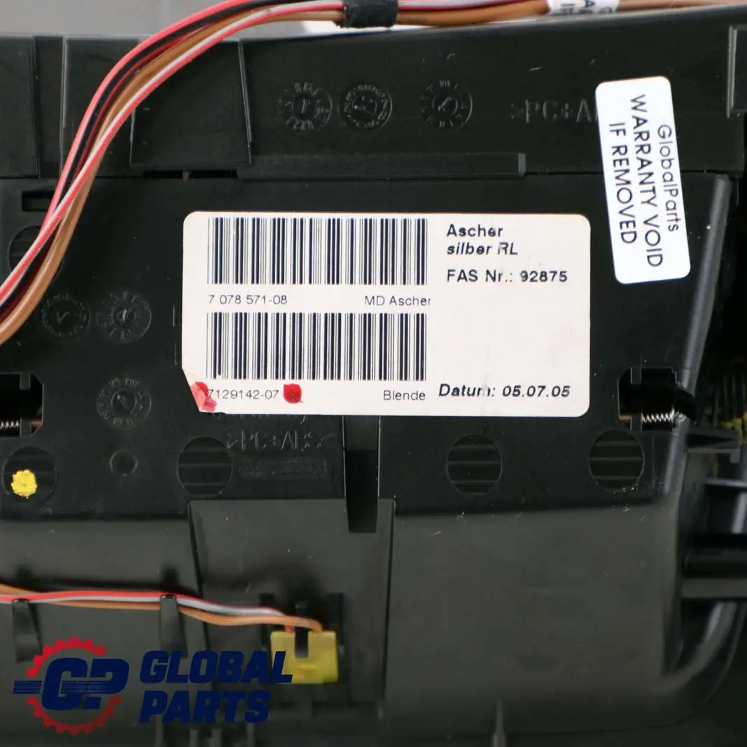 BMW E81 E87 E88 Ashtray Finisher Trim Tray Decor Silver Titan Matt - SKU rhd-7129142 - Part number 7129142