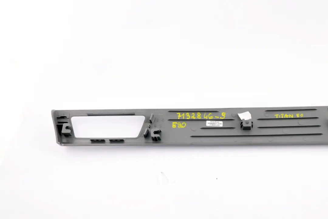 Decorative Dashboard Strip Trim Left N/S Titan 90 Silver to BMW 3 Series 9 E90 E91 with Part number 6970077 BMW 3 Series 9 E90 E91 Decorative Dashboard Strip Trim Left N/S Titan 90 Silver - SKU rhd-7132846-9 - Part number 6970077