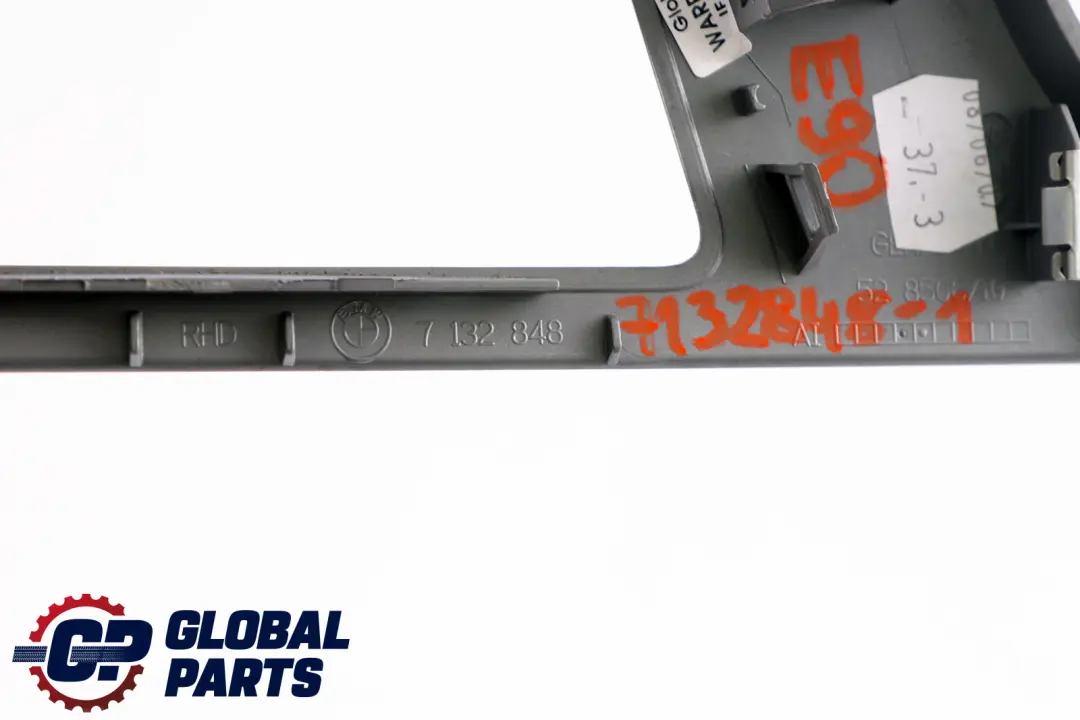 BMW 3 Series E90 E91 Decorative Strip Dashboard Front Right O/S Titan 90 Silver - SKU rhd-7132848-1 - Part number 7132848