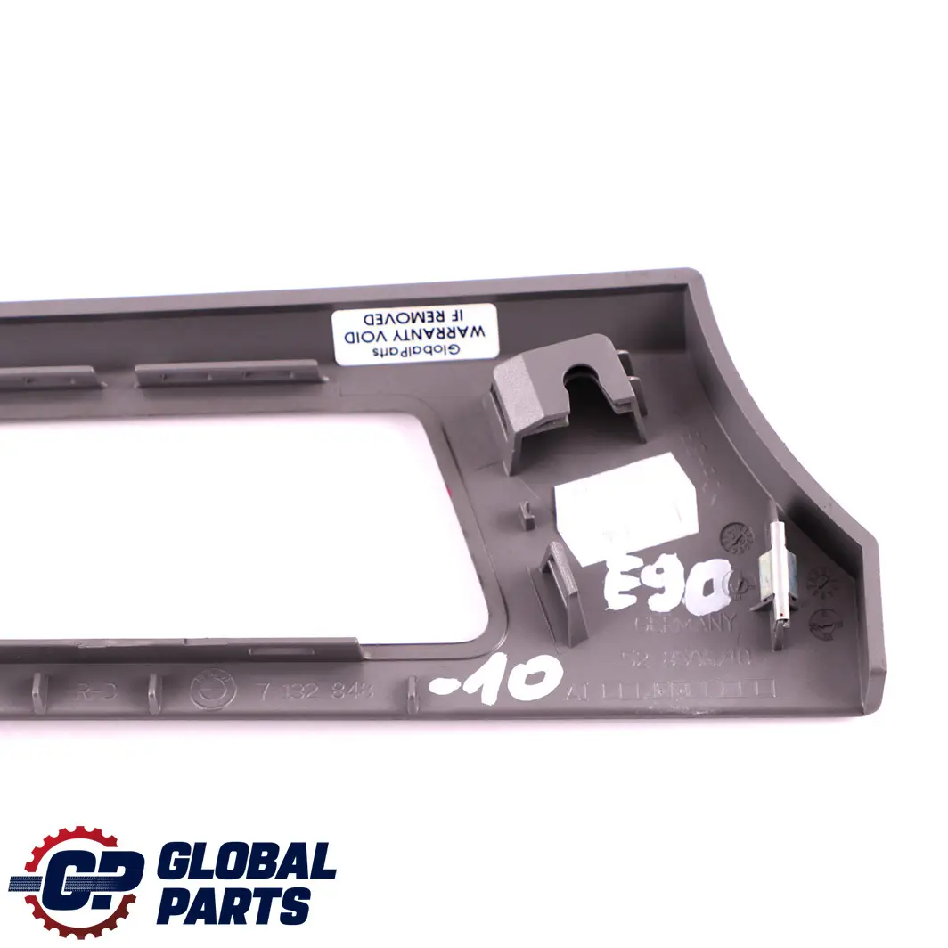 BMW 3 Series E90 E91 Decorative Strip Dashboard Right O/S Titan 90 Silver - SKU rhd-7132848-10 - Part number 7132848