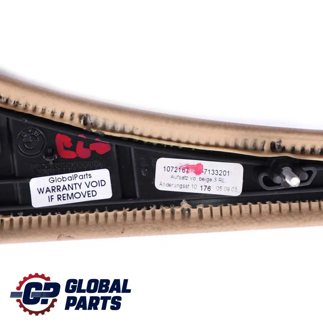 BMW 5 Series E60 E61 LCI Centre Console Cover Trim Armrest Beige - SKU rhd-7133201 - Part number 7133201