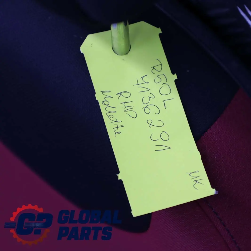 Mini Cooper R50 Front Left N/S Cloth Fabric Passenger Seat Molette Tartan Red - SKU rhd-7136291 - Part number 7136291