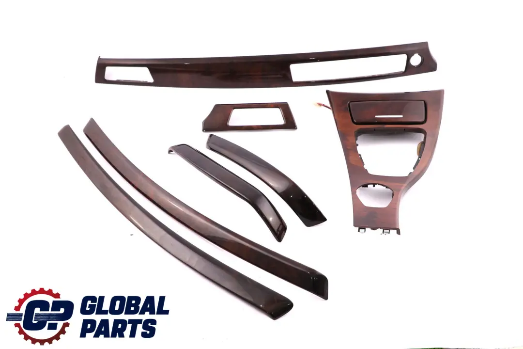 BMW 3 Series 1 E90 Interior Trim Set Dash Dashboard I Drive Wood Burr Walnut - SKU rhd-7137485-1 - Part number 7137485