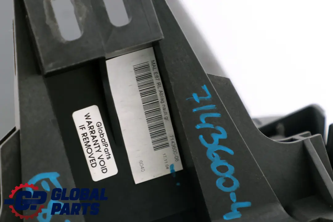 Centre Console Armrest Trim Alaskagrau Grey 7143600 to BMW 1 Series 6 E87 with Part number 51167078563 BMW 1 Series 6 E87 Centre Console Armrest Trim Alaskagrau Grey 7143600 - SKU rhd-7143600-6 - Part number 51167078563