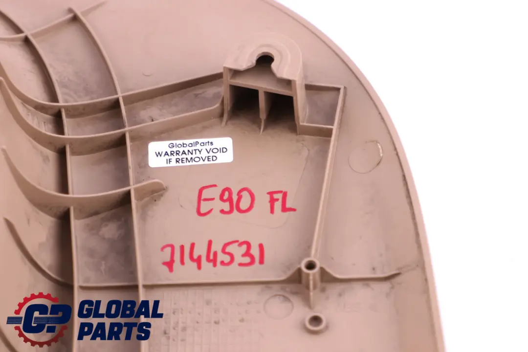 Beige Lateral Trim Panel Front Left N/S Leg Room Beige to BMW 3 Series E90 E91 with Part number 7144531 BMW 3 Series E90 E91 Beige Lateral Trim Panel Front Left N/S Leg Room Beige - SKU rhd-7144531 - Part number 7144531