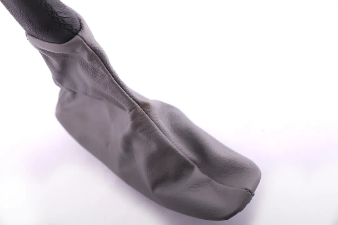 Grey Leather Handbrake Lever Cover Part to BMW 3 Series E90 E91 E92 with Part number 7155626 BMW 3 Series E90 E91 E92 Grey Leather Handbrake Lever Cover Part - SKU rhd-7155626-1 - Part number 7155626