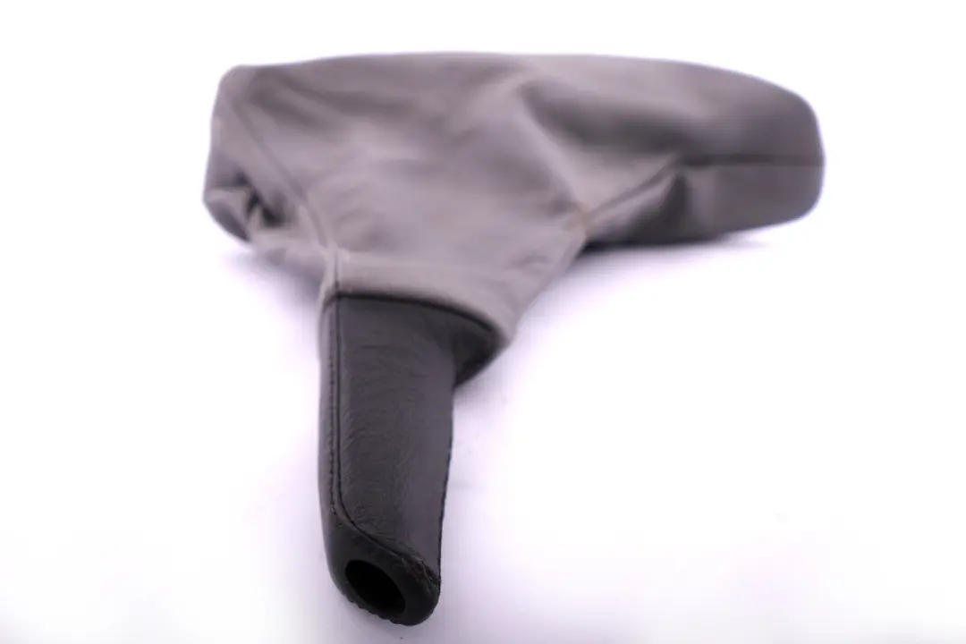 Grey Leather Handbrake Lever Cover Part to BMW 3 Series E90 E91 E92 with Part number 7155626 BMW 3 Series E90 E91 E92 Grey Leather Handbrake Lever Cover Part - SKU rhd-7155626-1 - Part number 7155626