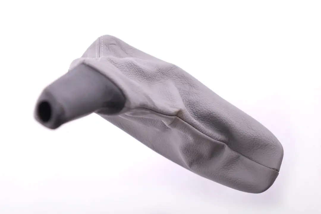 Grey Leather Handbrake Lever Cover Part to BMW 3 Series E90 E91 E92 with Part number 7155626 BMW 3 Series E90 E91 E92 Grey Leather Handbrake Lever Cover Part - SKU rhd-7155626-1 - Part number 7155626