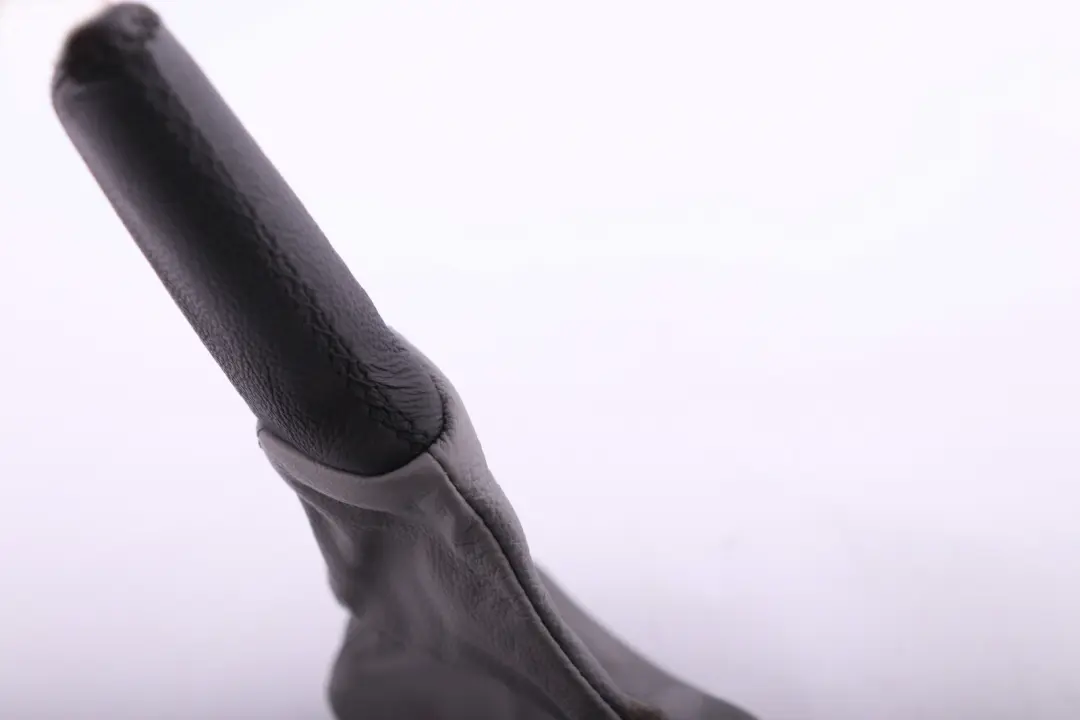 BMW 3 Series E90 E91 E92 Grey Leather Handbrake Lever Cover Part - SKU rhd-7155626-1 - Part number 7155626