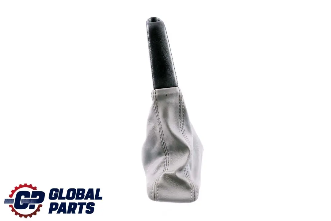 BMW 3 Series E90 E91 E92 E93 Grey Leather Handbrake Lever Cover Part 7137542 - SKU rhd-7155626 - Part number 7155626