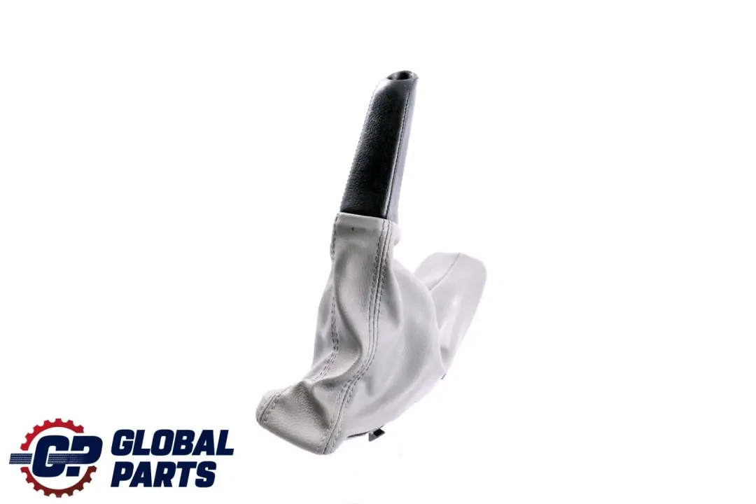 BMW 3 Series E90 E91 E92 E93 Grey Leather Handbrake Lever Cover Part 7137542 - SKU rhd-7155626 - Part number 7155626