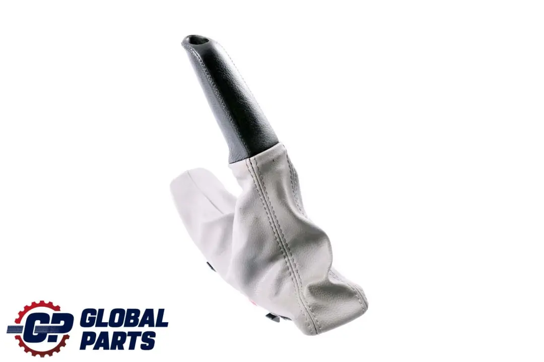 BMW 3 Series E90 E91 E92 E93 Grey Leather Handbrake Lever Cover Part 7137542 - SKU rhd-7155626 - Part number 7155626