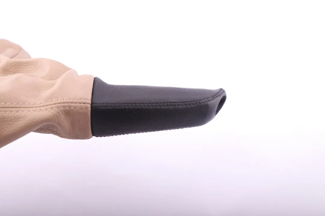 HANDBRAKE LEVER COVER SAVANNA BEIGE to BMW 3 Series E90 E91 E92 E93 LCI with Part number 7155627 BMW 3 Series E90 E91 E92 E93 LCI HANDBRAKE LEVER COVER SAVANNA BEIGE - SKU rhd-7155627 - Part number 7155627