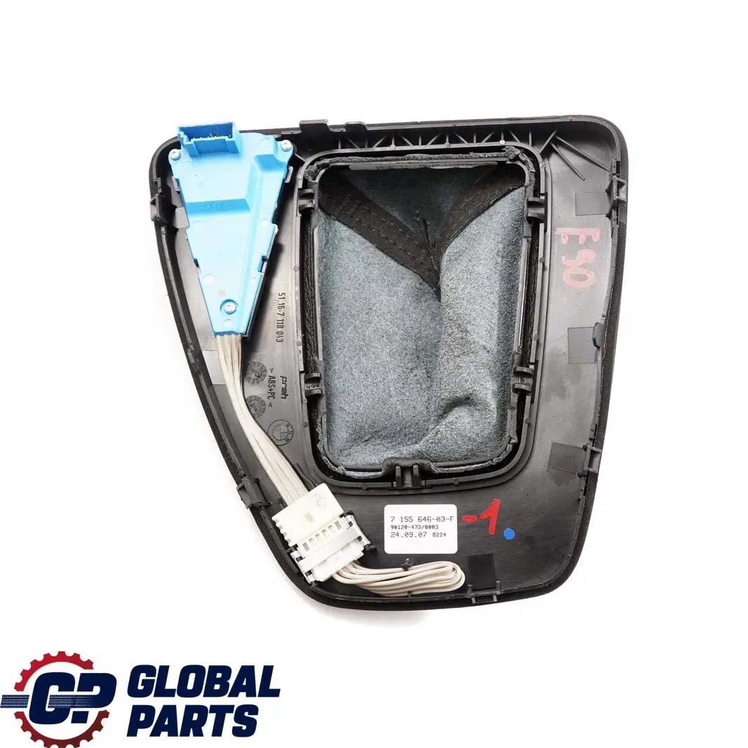Selector Selecting Lever Surround Cover Black to BMW 3 Series E90 E91 E92 LCI Gear with Part number 7155646 BMW 3 Series E90 E91 E92 LCI Gear Selector Selecting Lever Surround Cover Black - SKU rhd-7155646-1 - Part number 7155646