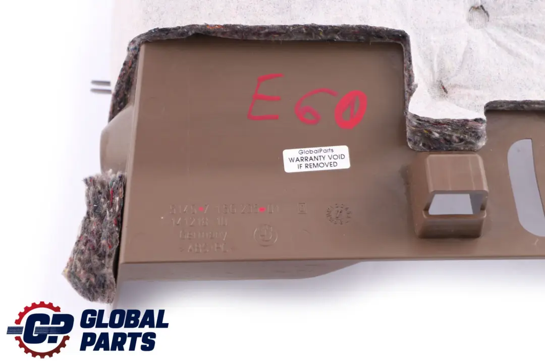 Passenger's Footwell Trim Panel Bottom Brown to BMW 5 Series E60 E61 Cover with Part number 7156235 BMW 5 Series E60 E61 Cover Passenger's Footwell Trim Panel Bottom Brown - SKU rhd-7156239 - Part number 7156235