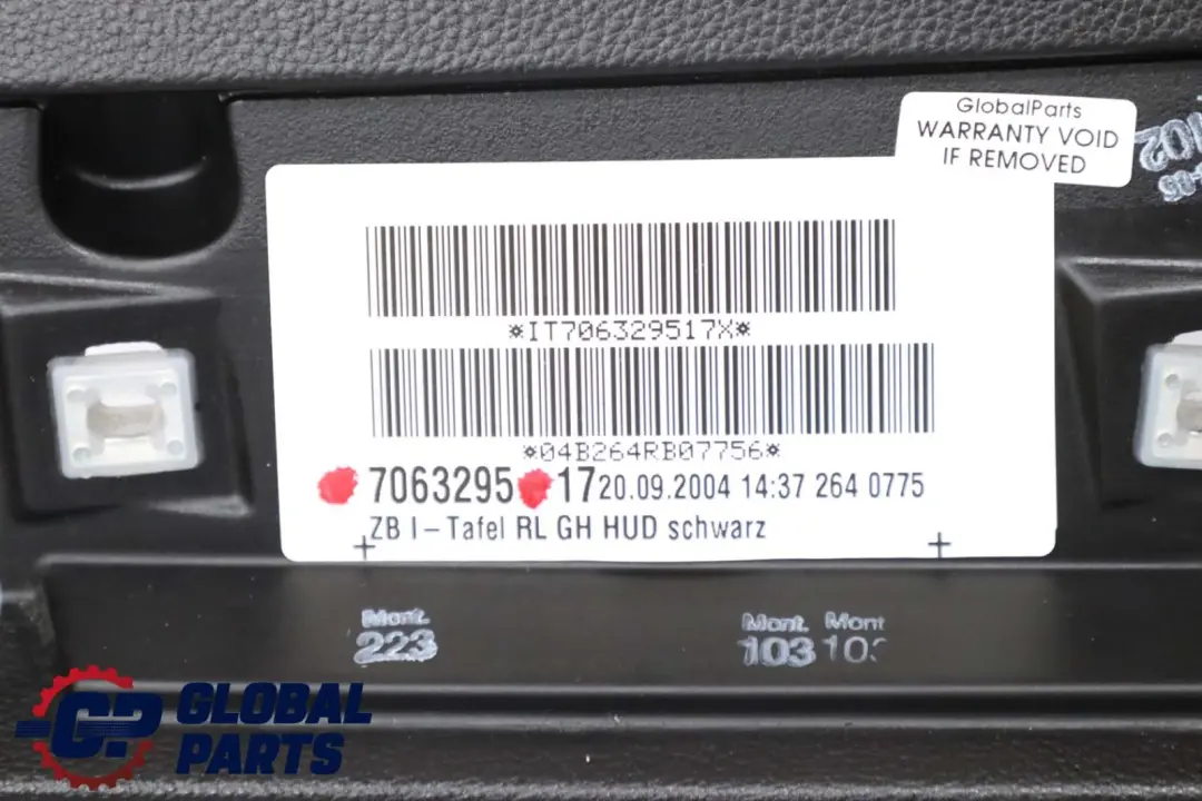 BMW 5 Series E60 E61 Head-up Display Dashboard Dash Trim Panel Schwarz Black - SKU rhd-7156311 - Part number 7156311