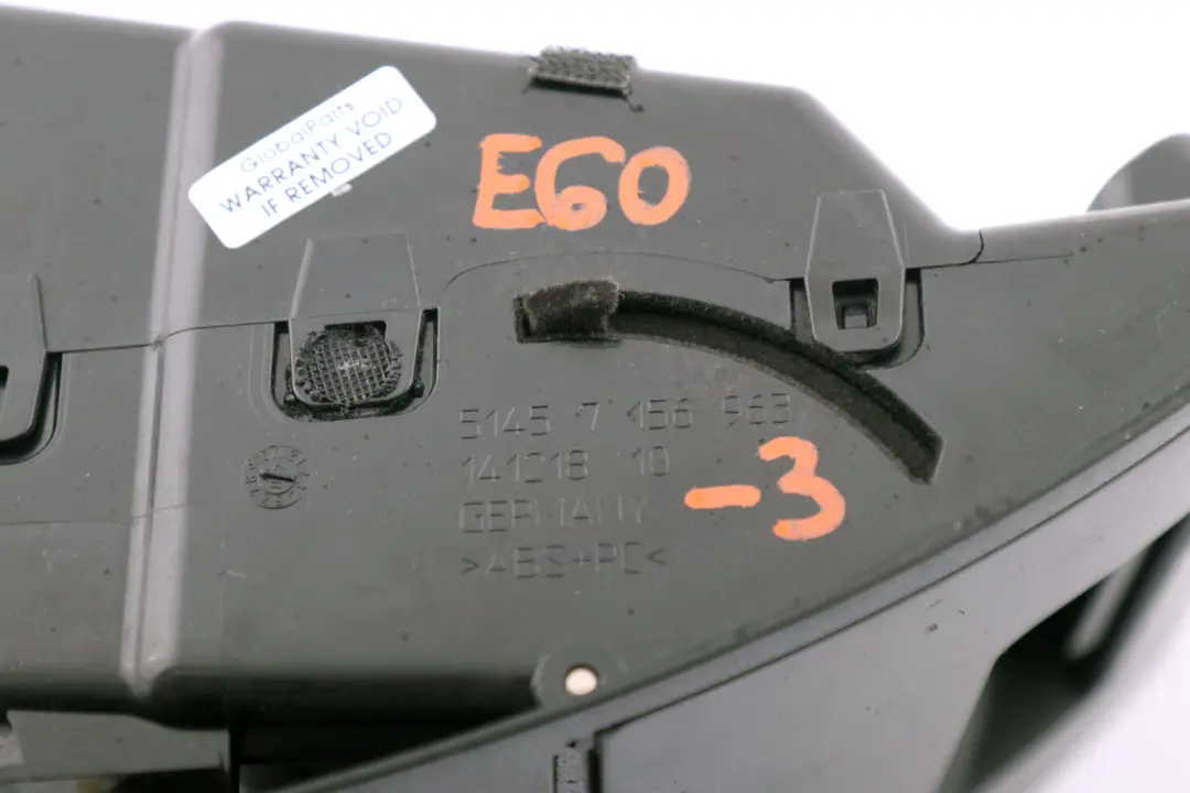 Storage Hinged Compartment In Dashboard Dash to BMW 5 SERIES E60 E61 with Part number 7156963 BMW 5 SERIES E60 E61 Storage Hinged Compartment In Dashboard Dash - SKU rhd-7156963-3 - Part number 7156963