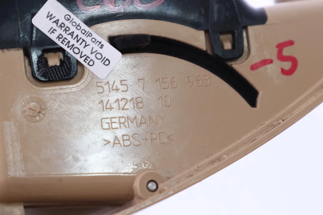 Hingen Storage Compartmen In Dashboard Beige to BMW 5 Series 5 E60 E61 LCI with Part number 7156963 BMW 5 Series 5 E60 E61 LCI Hingen Storage Compartmen In Dashboard Beige - SKU rhd-7156963-5 - Part number 7156963