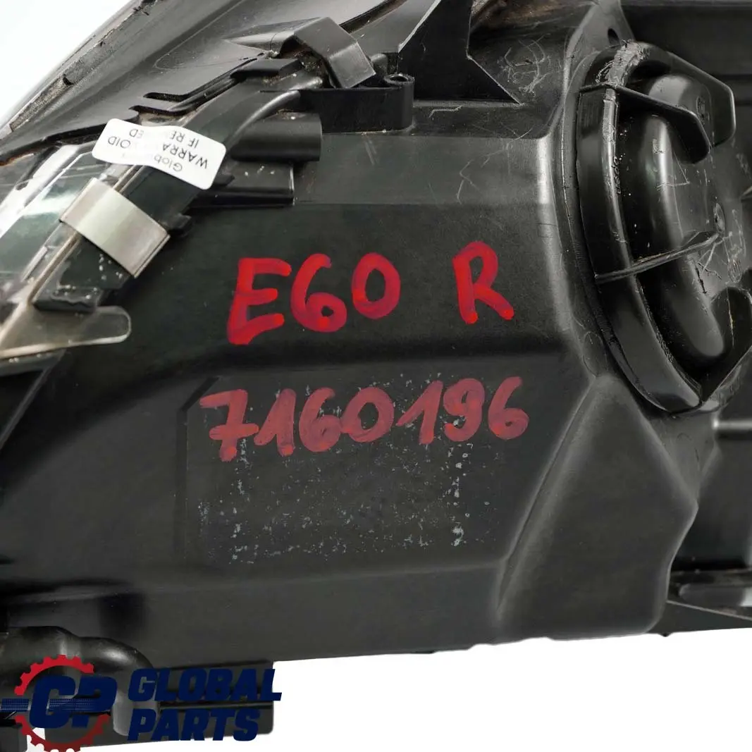 BMW E60 E61 Headlight Headlamp Bi-Xenon Xenon Front Lamp Right O/S Lamp - SKU rhd-7160196 - Part number 7160196
