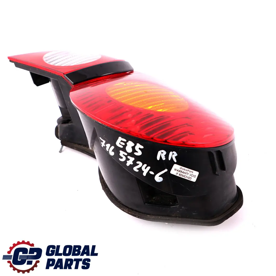 BMW Z4 E85 Rear Tail Light Lamp Right Rear O/S Black Sapphire 475 - SKU rhd-7165724-6 - Part number 7165724