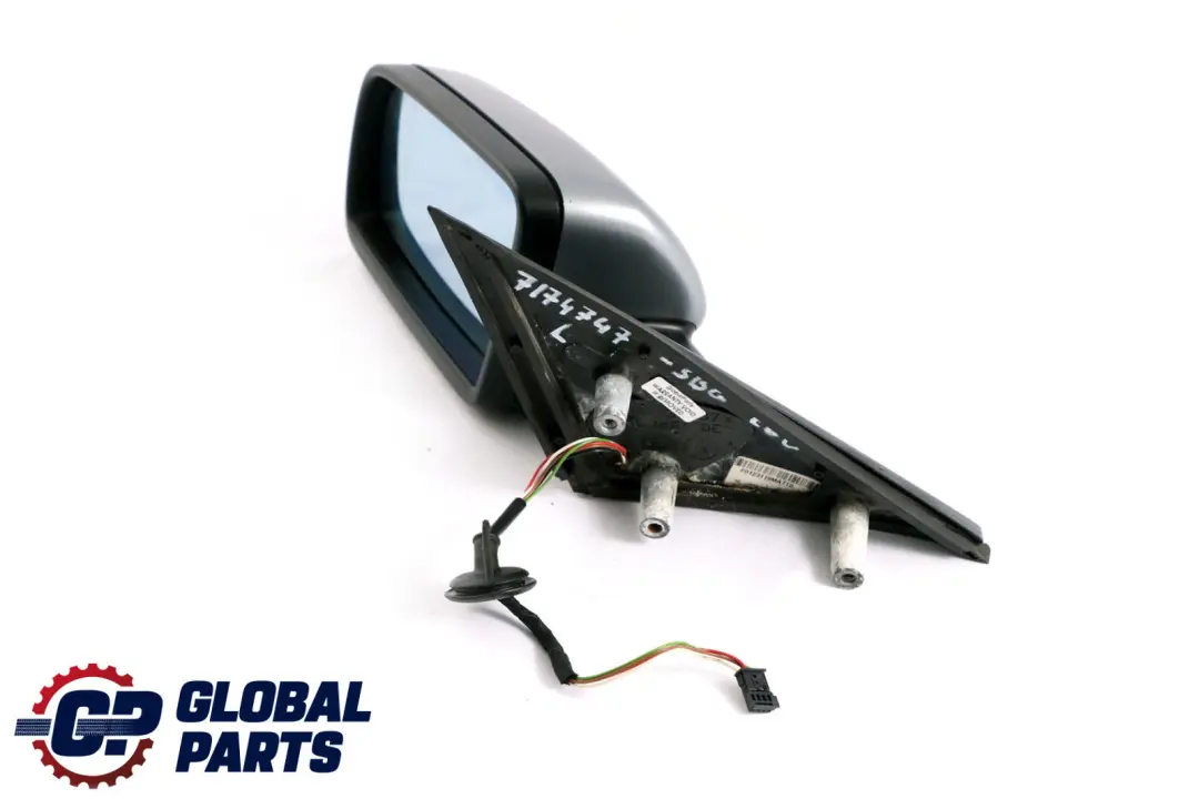 BMW 5 Series E60 E61 Heated Left Wing Mirror N/S Silbergrau Silver Grey A08 - SKU rhd-7174747-SBG - Part number 7174747
