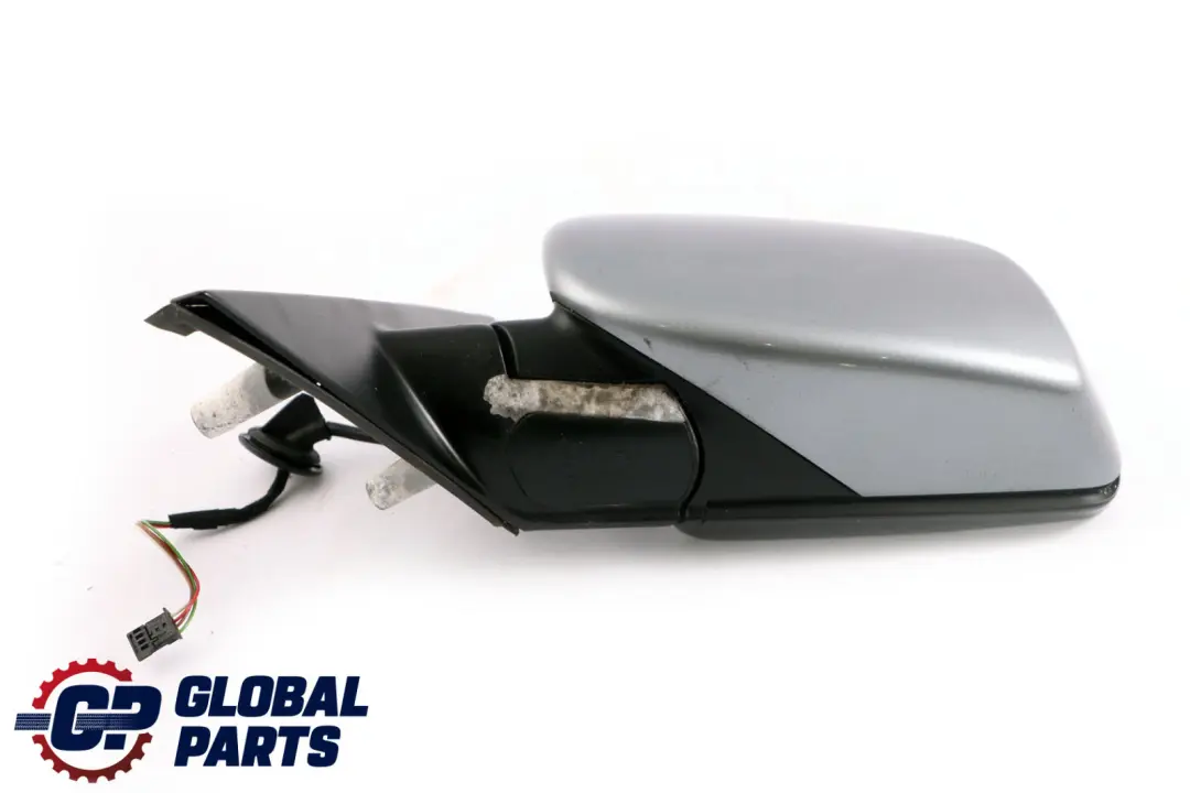 BMW 5 Series E60 E61 Heated Left Wing Mirror N/S Silbergrau Silver Grey A08 - SKU rhd-7174747-SBG - Part number 7174747