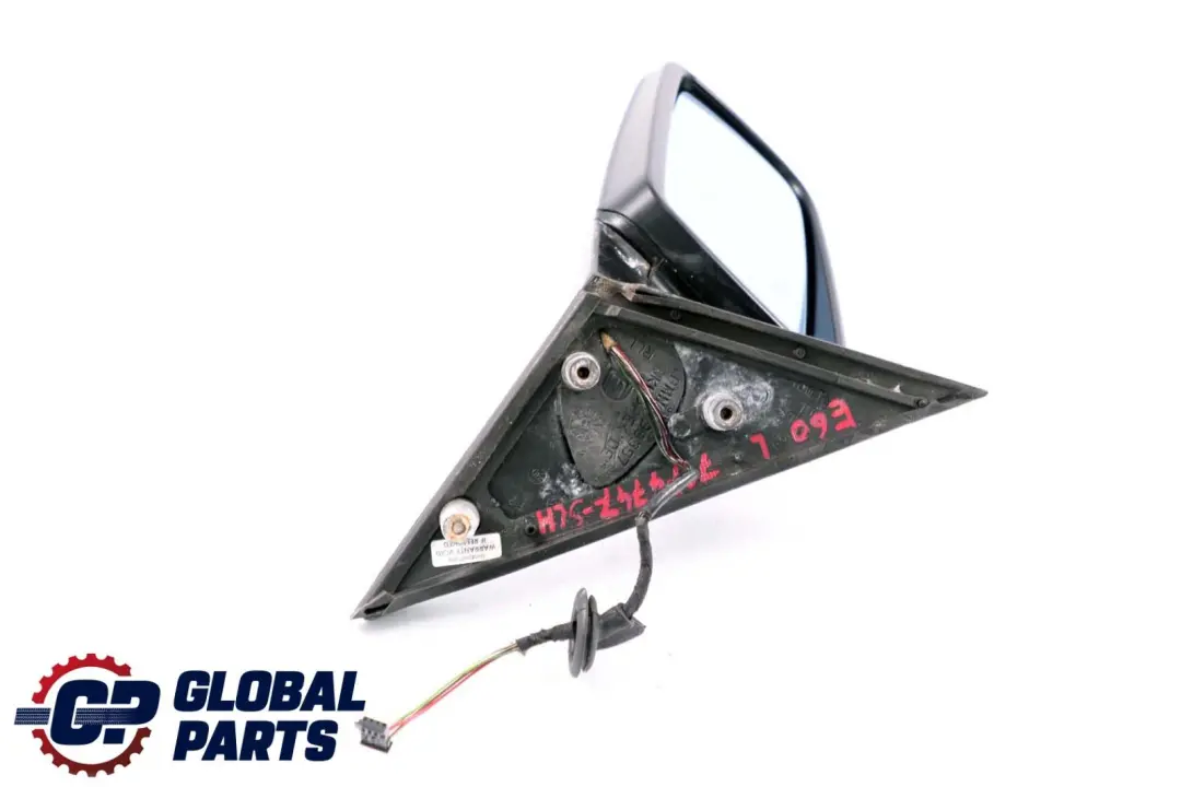 BMW 5 Series E60 E61 Heated Left Wing Mirror N/S Schwarz 2 Black 668 - SKU rhd-7174747-SCH - Part number 7174747