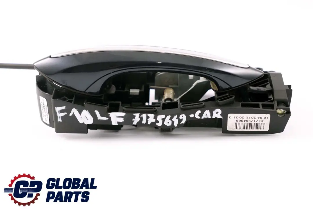 Outside Door Handle Front Left N/S Carbonschwarz Black to BMW 5 6 Series F10 F11 with Part number 7175649 BMW 5 6 Series F10 F11 Outside Door Handle Front Left N/S Carbonschwarz Black - SKU rhd-7175649-CAR - Part number 7175649