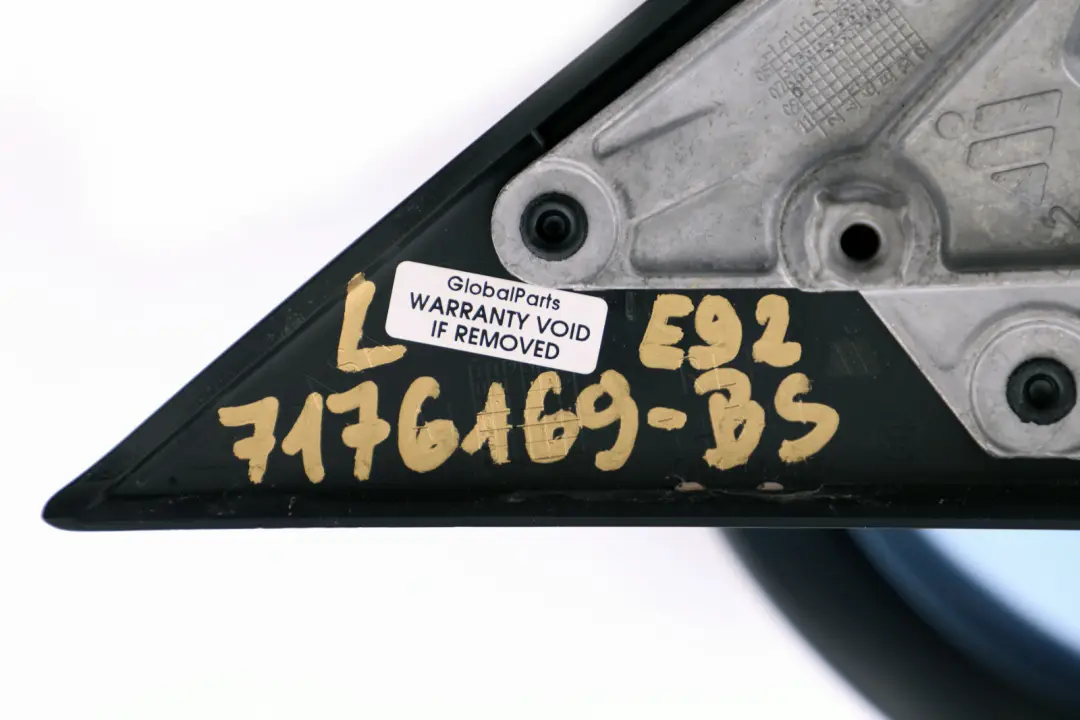 Left Heated Outside Wing Mirror N/S Black Sapphire Metallic to BMW 3 Series E92 with Part number 7176169 BMW 3 Series E92 Left Heated Outside Wing Mirror N/S Black Sapphire Metallic - SKU rhd-7176169-BS - Part number 7176169
