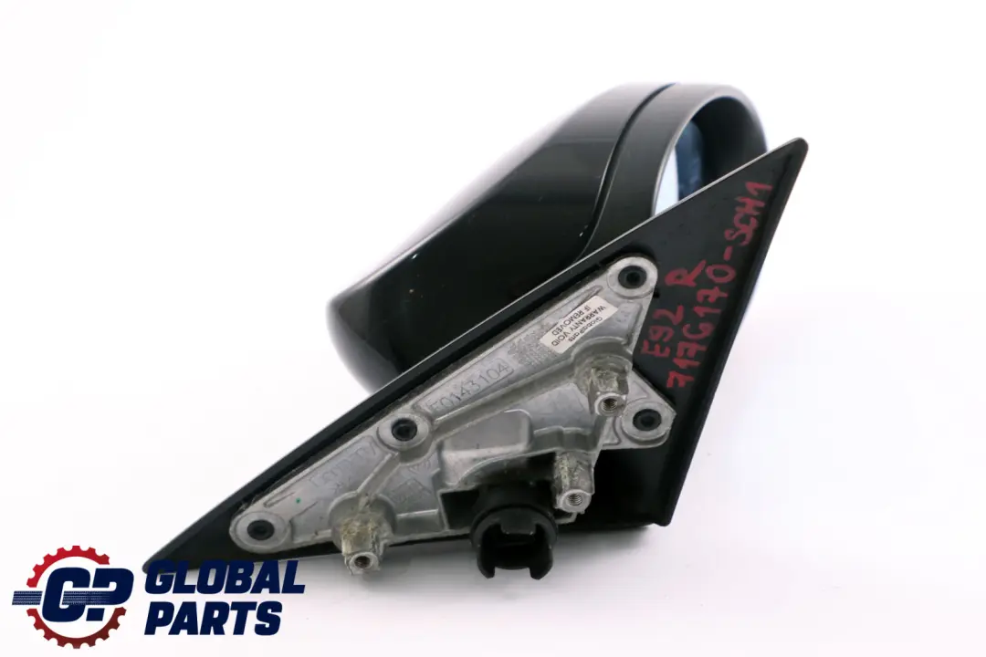 BMW 3 Series 1 E92 E93 Right Heated Outside Wing Mirror O/S Schwarz 2 Black 668 - SKU rhd-7176170-SCH1 - Part number 7176170