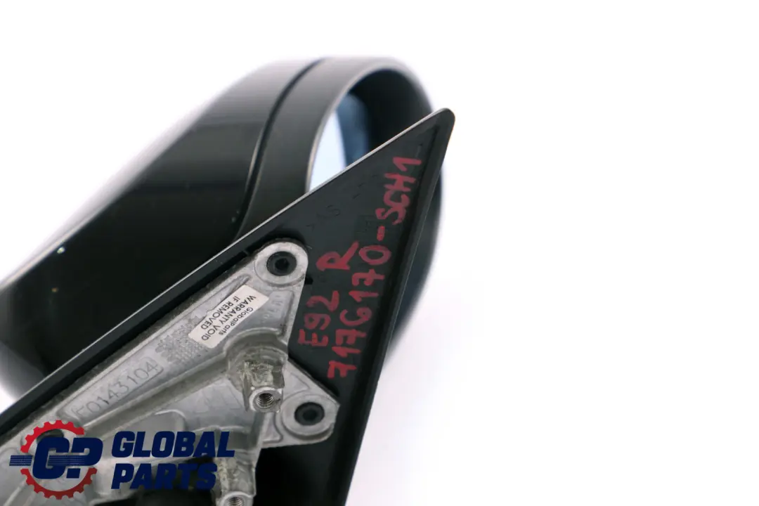 BMW 3 Series 1 E92 E93 Right Heated Outside Wing Mirror O/S Schwarz 2 Black 668 - SKU rhd-7176170-SCH1 - Part number 7176170