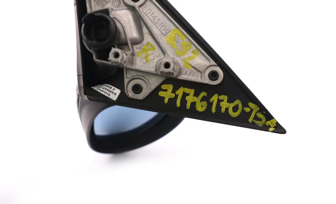 BMW 3 Series 1 E92 E93 Right Heated Outside Wing Mirror O/S Titansilber Silver - SKU rhd-7176170-TS1 - Part number 7176170