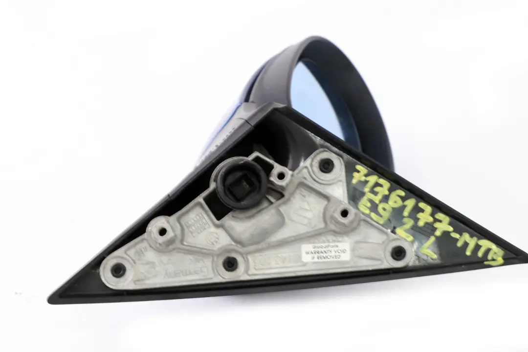 BMW 3 Series E92 E93 Power Fold Left Wing Mirror N/S Montegoblau Montego Blue - SKU rhd-7176177-MTB - Part number 7176177